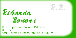 rikarda monori business card